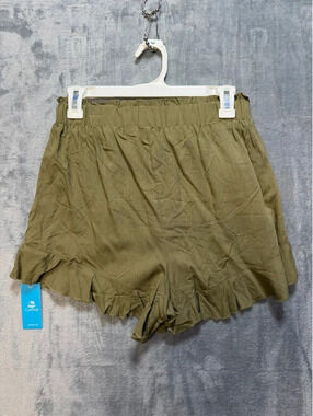 Cupshe Womens Tiered Ruffle Skort Olive Green Size Medium NWT